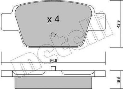 METELLI 22-0323-0 комплект тормозных колодок, дисковый тормоз на FIAT STILO (192)
