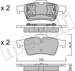 METELLI 22-0337-0 Комплект тормозных колодок, диско