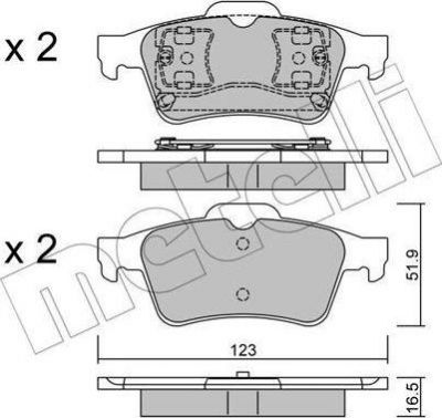 METELLI 22-0337-0 Комплект тормозных колодок, диско