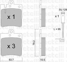 METELLI 22-0344-1K комплект тормозных колодок, дисковый тормоз на MERCEDES-BENZ C-CLASS купе (CL203)