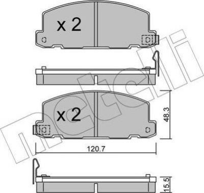 METELLI 22-0360-0 комплект тормозных колодок, дисковый тормоз на ISUZU CAMPO (KB)