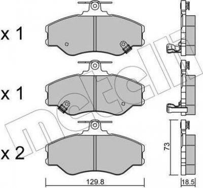METELLI 22-0366-0 комплект тормозных колодок, дисковый тормоз на HYUNDAI H100 автобус (P)