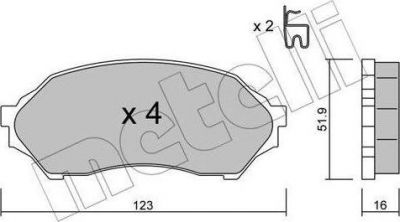 METELLI 22-0387-0 комплект тормозных колодок, дисковый тормоз на MAZDA 323 S VI (BJ)