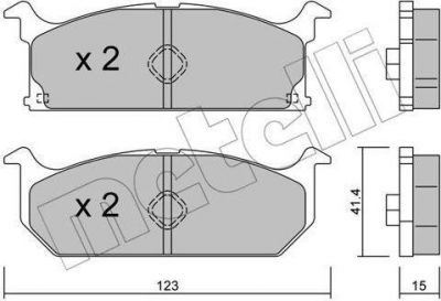 METELLI 22-0416-0 комплект тормозных колодок, дисковый тормоз на SUZUKI SWIFT I (AA)