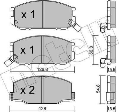 METELLI 22-0425-0 комплект тормозных колодок, дисковый тормоз на LOTUS ESPRIT S4 (082)