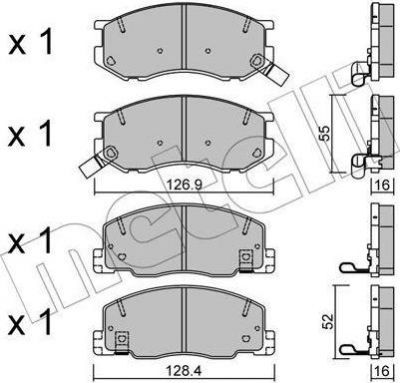 METELLI 22-0456-0 комплект тормозных колодок, дисковый тормоз на TOYOTA PREVIA (TCR2_, TCR1_)
