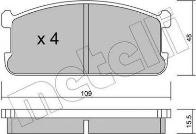 METELLI 22-0480-0 комплект тормозных колодок, дисковый тормоз на MITSUBISHI GALANT II Station Wagon (A16_V)