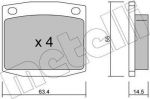 METELLI 22-0486-0 комплект тормозных колодок, дисковый тормоз на NISSAN SUNNY (140Y, 150Y)