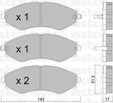 METELLI 22-0509-0 Комплект тормозных колодок, диско