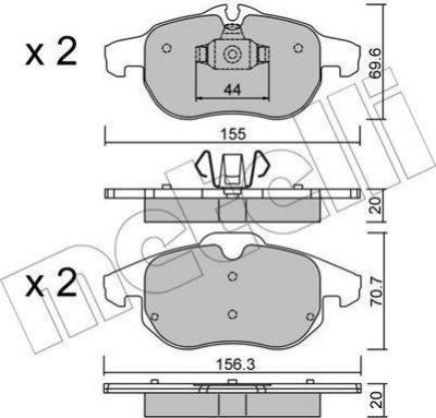 METELLI 22-0540-0 комплект тормозных колодок, дисковый тормоз на OPEL SIGNUM