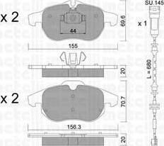 METELLI 22-0540-2K комплект тормозных колодок, дисковый тормоз на FIAT CROMA (194)