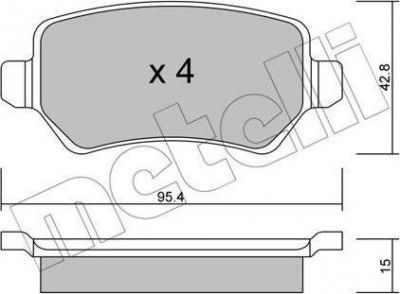 METELLI 22-0542-1 комплект тормозных колодок, дисковый тормоз на OPEL ZAFIRA B Van