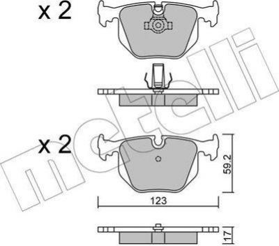 METELLI 22-0560-0 комплект тормозных колодок, дисковый тормоз на Z4 (E85)