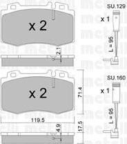METELLI 22-0563-5K комплект тормозных колодок, дисковый тормоз на MERCEDES-BENZ E-CLASS (W211)