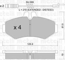 METELLI 22-0572-0K комплект тормозных колодок, дисковый тормоз на MERCEDES-BENZ G-CLASS (W463)