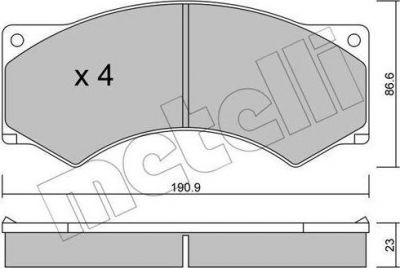 METELLI 22-0579-0 комплект тормозных колодок, дисковый тормоз на DAF F 600