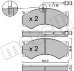 METELLI 22-0579-1 комплект тормозных колодок, дисковый тормоз на DAF F 600