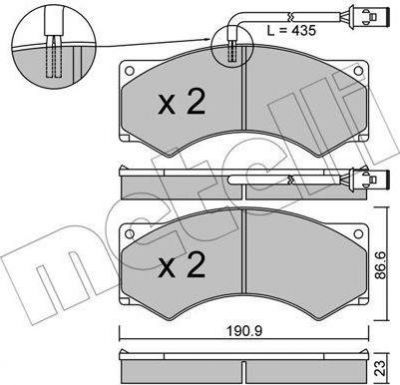 METELLI 22-0579-1 комплект тормозных колодок, дисковый тормоз на DAF F 600