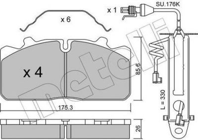 METELLI 22-0582-2K комплект тормозных колодок, дисковый тормоз на DAF LF 45