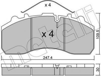 METELLI 22-0585-0 комплект тормозных колодок, дисковый тормоз на NEOPLAN Jetliner