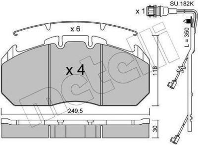 METELLI 22-0587-0K комплект тормозных колодок, дисковый тормоз на RENAULT TRUCKS Premium