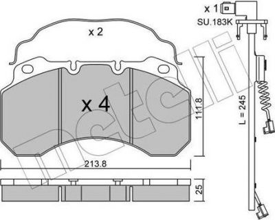 METELLI 22-0588-0K комплект тормозных колодок, дисковый тормоз на NISSAN ECO-T