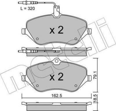 METELLI 22-0601-1 комплект тормозных колодок, дисковый тормоз на PEUGEOT 407 SW (6E_)