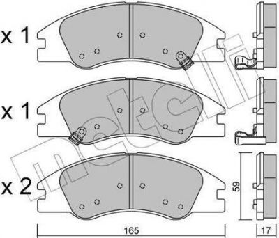 METELLI 22-0630-0 комплект тормозных колодок, дисковый тормоз на KIA SPECTRA седан (LD)