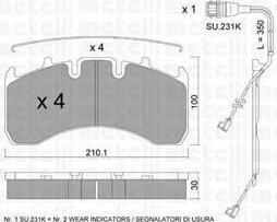 METELLI 22-0650-1K комплект тормозных колодок, дисковый тормоз на RENAULT TRUCKS Premium 2