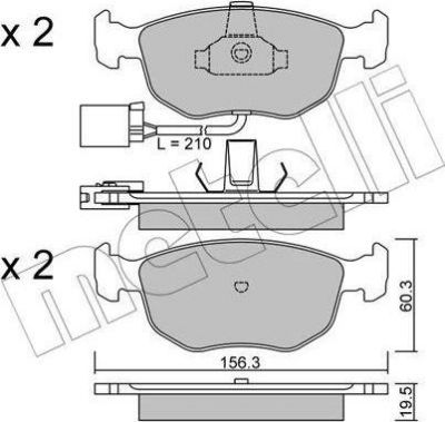 METELLI 22-0656-1 комплект тормозных колодок, дисковый тормоз на FORD MONDEO I седан (GBP)