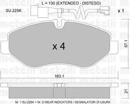 METELLI 22-0671-1K комплект тормозных колодок, дисковый тормоз на IVECO DAILY V c бортовой платформой/ходовая часть