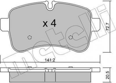 METELLI 22-0711-0 комплект тормозных колодок, дисковый тормоз на IVECO DAILY V c бортовой платформой/ходовая часть