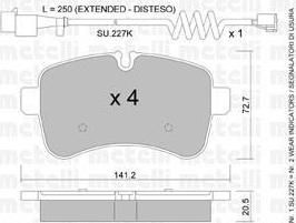 METELLI 22-0711-0K комплект тормозных колодок, дисковый тормоз на IVECO DAILY V c бортовой платформой/ходовая часть