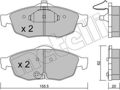 METELLI 22-0715-0 комплект тормозных колодок, дисковый тормоз на CHRYSLER STRATUS кабрио (JX)