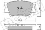 METELLI 22-0749-0 комплект тормозных колодок, дисковый тормоз на TOYOTA CAMRY седан (_XV4_)