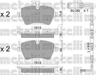 METELLI 22-0768-2K комплект тормозных колодок, дисковый тормоз на MINI MINI PACEMAN (R61)