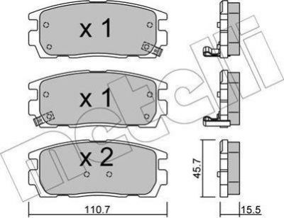 METELLI 22-0779-0 комплект тормозных колодок, дисковый тормоз на CHEVROLET CAPTIVA (C100, C140)