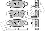 METELLI 22-0790-0 комплект тормозных колодок, дисковый тормоз на HONDA CR-V III (RE)