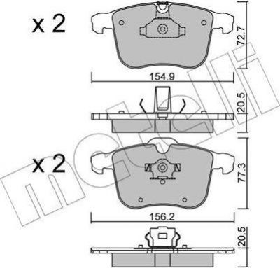 METELLI 22-0813-0 комплект тормозных колодок, дисковый тормоз на OPEL VECTRA C универсал