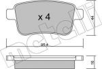 METELLI 22-0814-0 комплект тормозных колодок, дисковый тормоз на RENAULT KANGOO Express (FW0/1_)