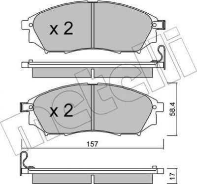 METELLI 22-0819-0 комплект тормозных колодок, дисковый тормоз на RENAULT KOLEOS (HY_)