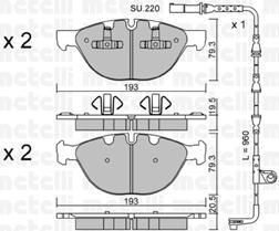 METELLI 22-0823-0K комплект тормозных колодок, дисковый тормоз на X6 (E71, E72)