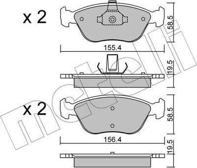 METELLI 22-0832-0 комплект тормозных колодок, дисковый тормоз на VOLVO C70 I купе