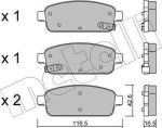 METELLI 22-0840-0 комплект тормозных колодок, дисковый тормоз на CHEVROLET CRUZE Наклонная задняя часть (J305)