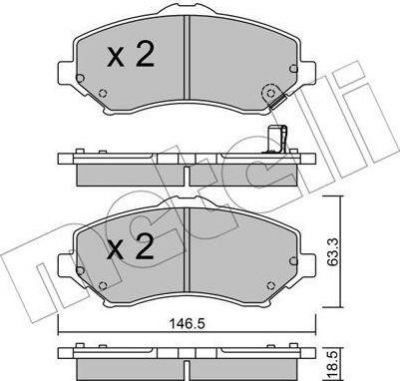 METELLI 22-0862-1 комплект тормозных колодок, дисковый тормоз на FIAT FREEMONT (JC_, JF_)