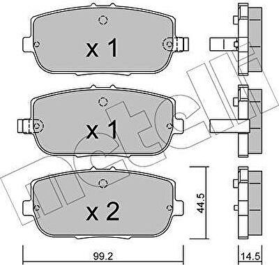 METELLI 22-0871-0 комплект тормозных колодок, дисковый тормоз на MAZDA MX-5 III (NC)