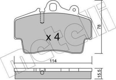 METELLI 22-0891-0 комплект тормозных колодок, дисковый тормоз на PORSCHE BOXSTER (987)