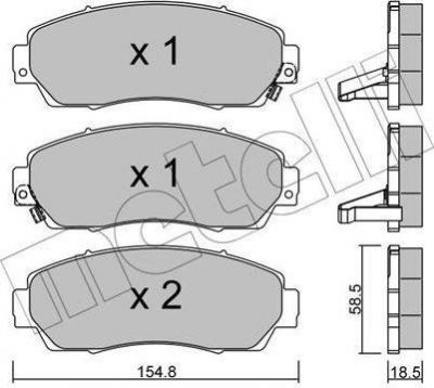 METELLI 22-0903-0 комплект тормозных колодок, дисковый тормоз на HONDA CR-V III (RE)