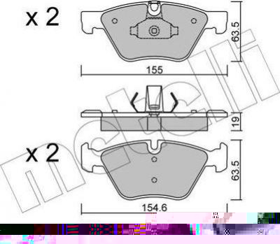 METELLI 22-0917-0 комплект тормозных колодок, дисковый тормоз на 5 (F10, F18)