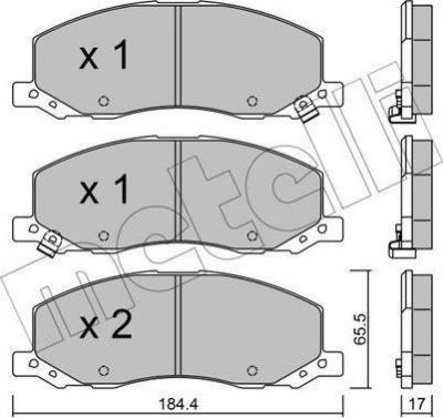 METELLI 22-0923-0 комплект тормозных колодок, дисковый тормоз на OPEL INSIGNIA
